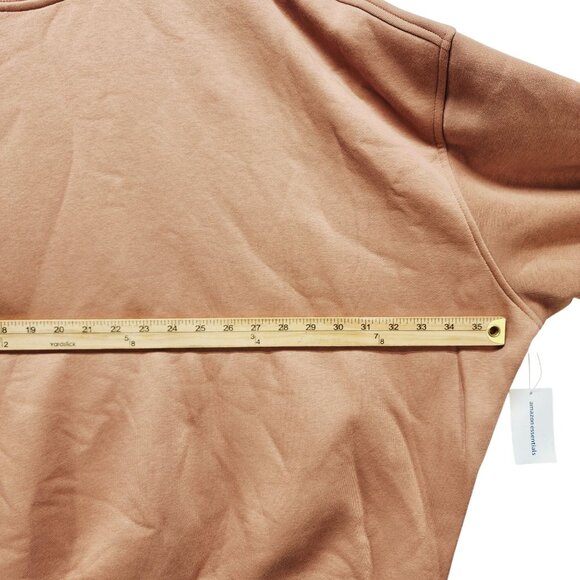 Womens Oversized Pullover Sweatshirt Size 6X Cotton Blend Brown - Picture 5 of 5